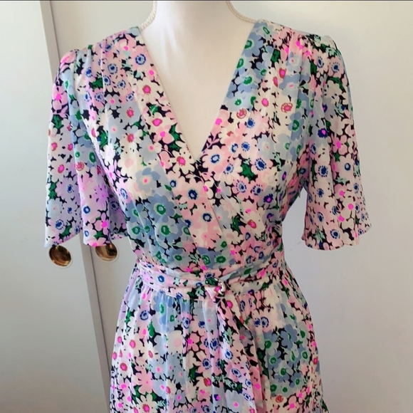 Kate Spade BNWOT Daisy Garden Flutter Sleeve Midi Dress - Picture 6 of 8